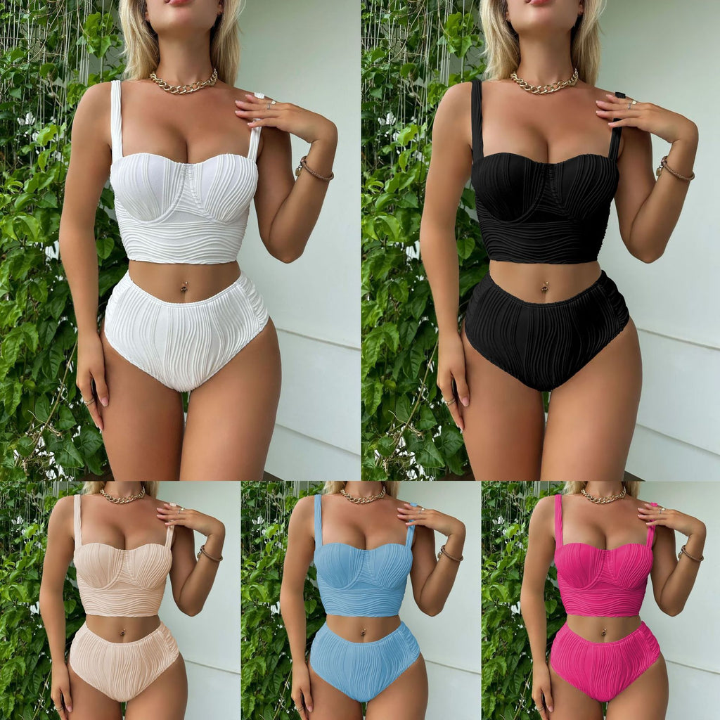 Bali Solé Isla Ribbed High Waist Bikini Set